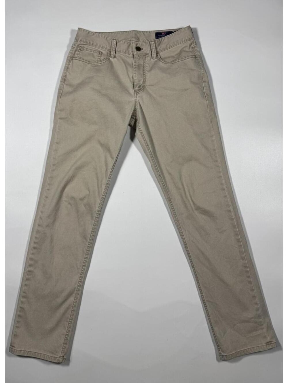 Vineyard Vines 5 Pocket Pants Mens 30x32 Khaki Stretch Slim Fit